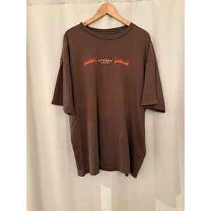 Oakley Factory Pilot Graphic T-Shirt Brown Loose Fit XL Mens Short Sleeve Tee